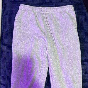 Light Gray Drawstring Jogger Pants for Women